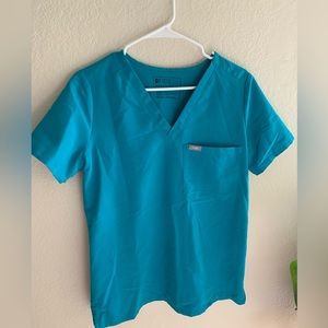 Teal Catarina™ - One-Pocket Scrub Top, size small
